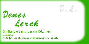 denes lerch business card